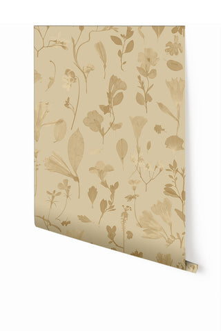 Botanic Bloom© Wallpaper in Gold