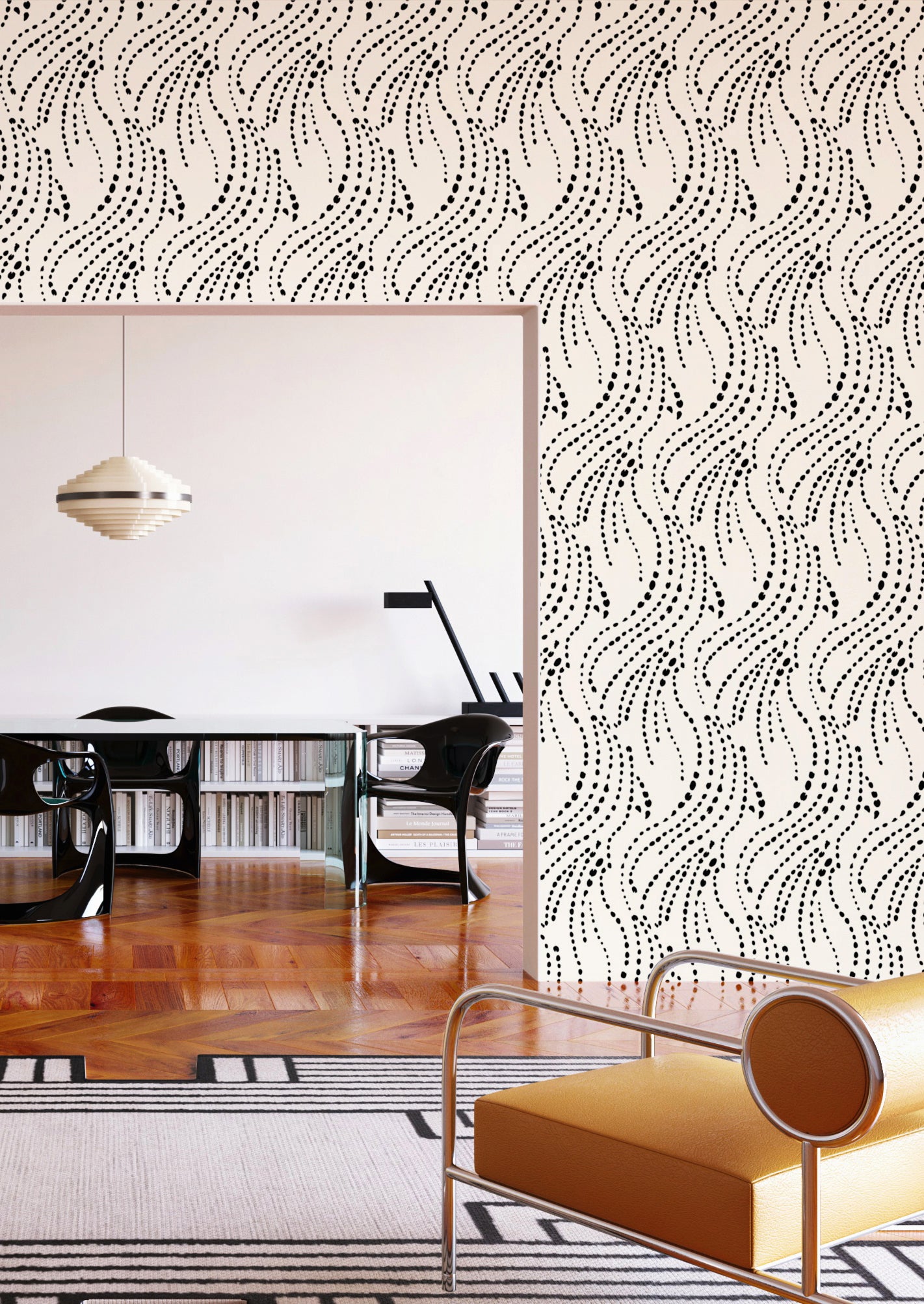 Branding Iron© Wallpaper in Black + Cremé