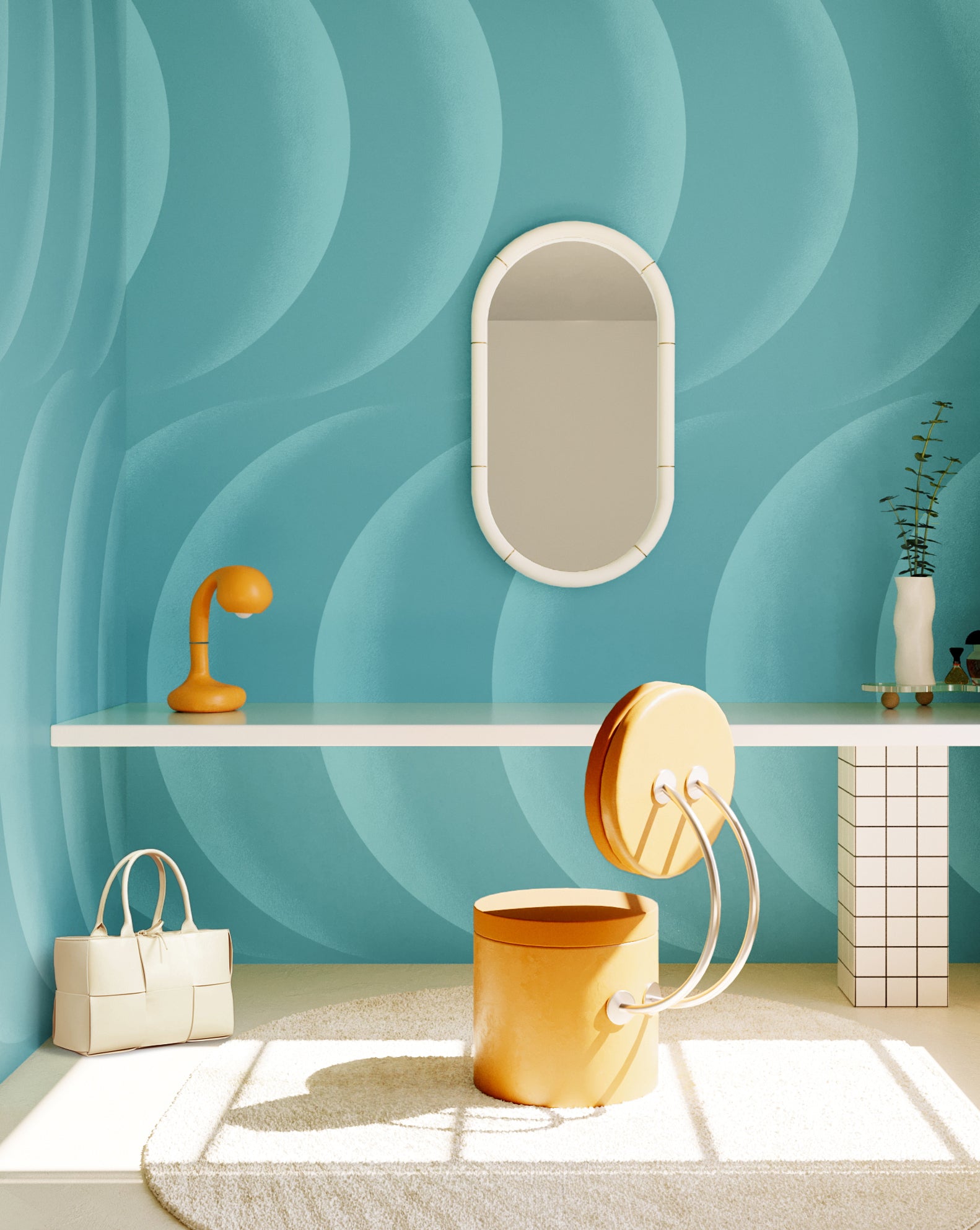 Coque© Wallpaper in Blue Lagoon