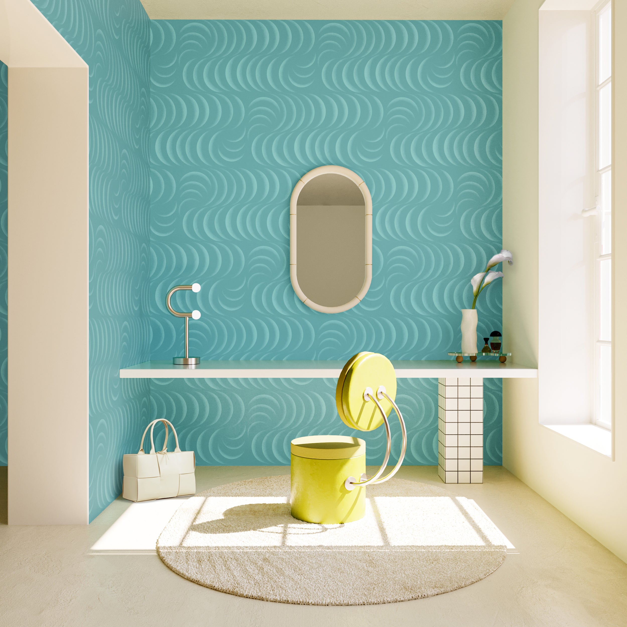 Petite Coque© Wallpaper in Blue Lagoon