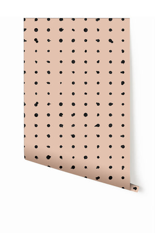 Dotted Line© Wallpaper in Nude