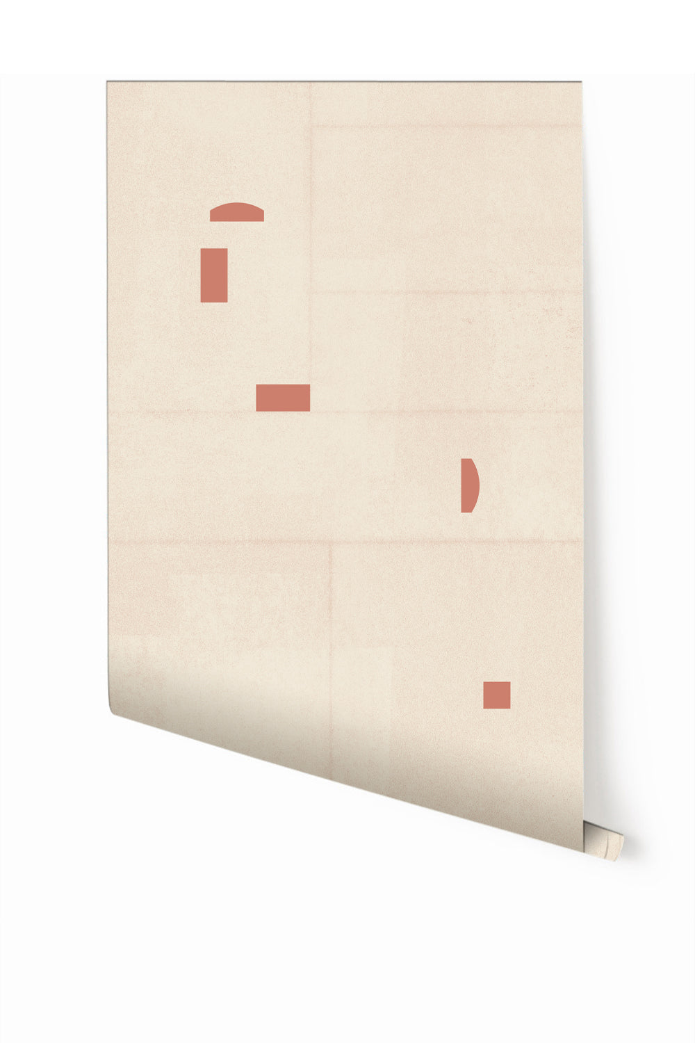 Geometrico© Wallpaper in Strawberry Kiss + Cremé