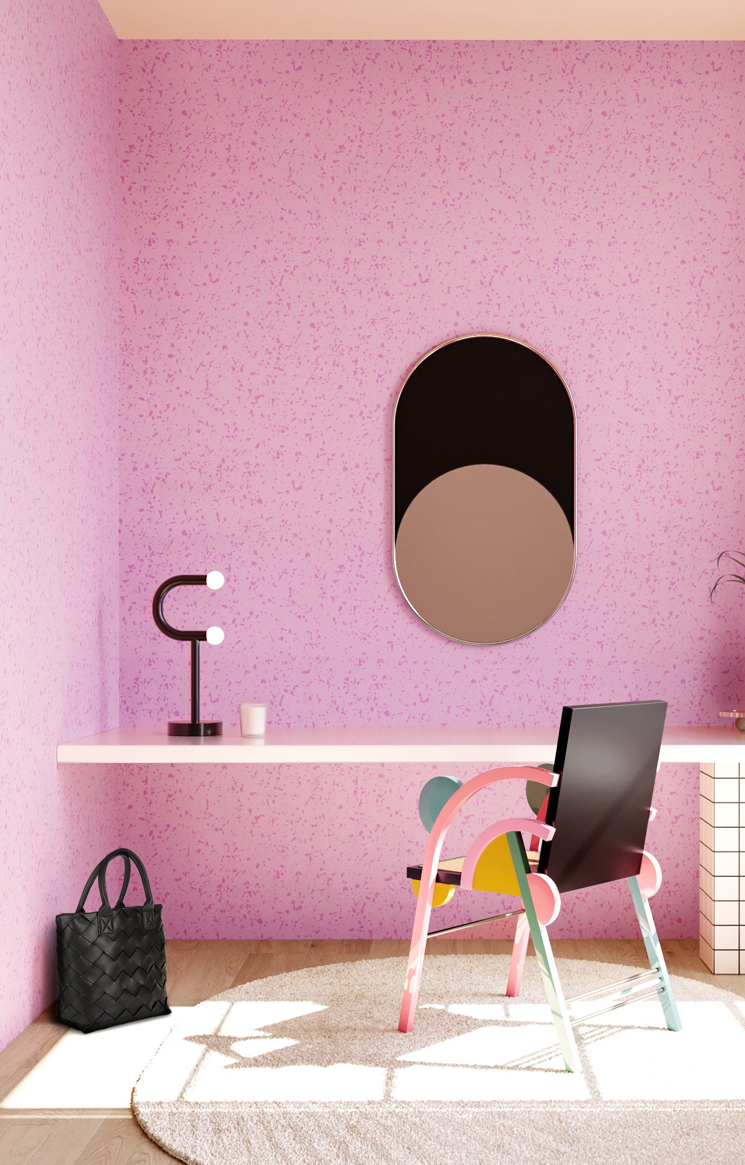 Memphis© Wallpaper in Pretty in Pink