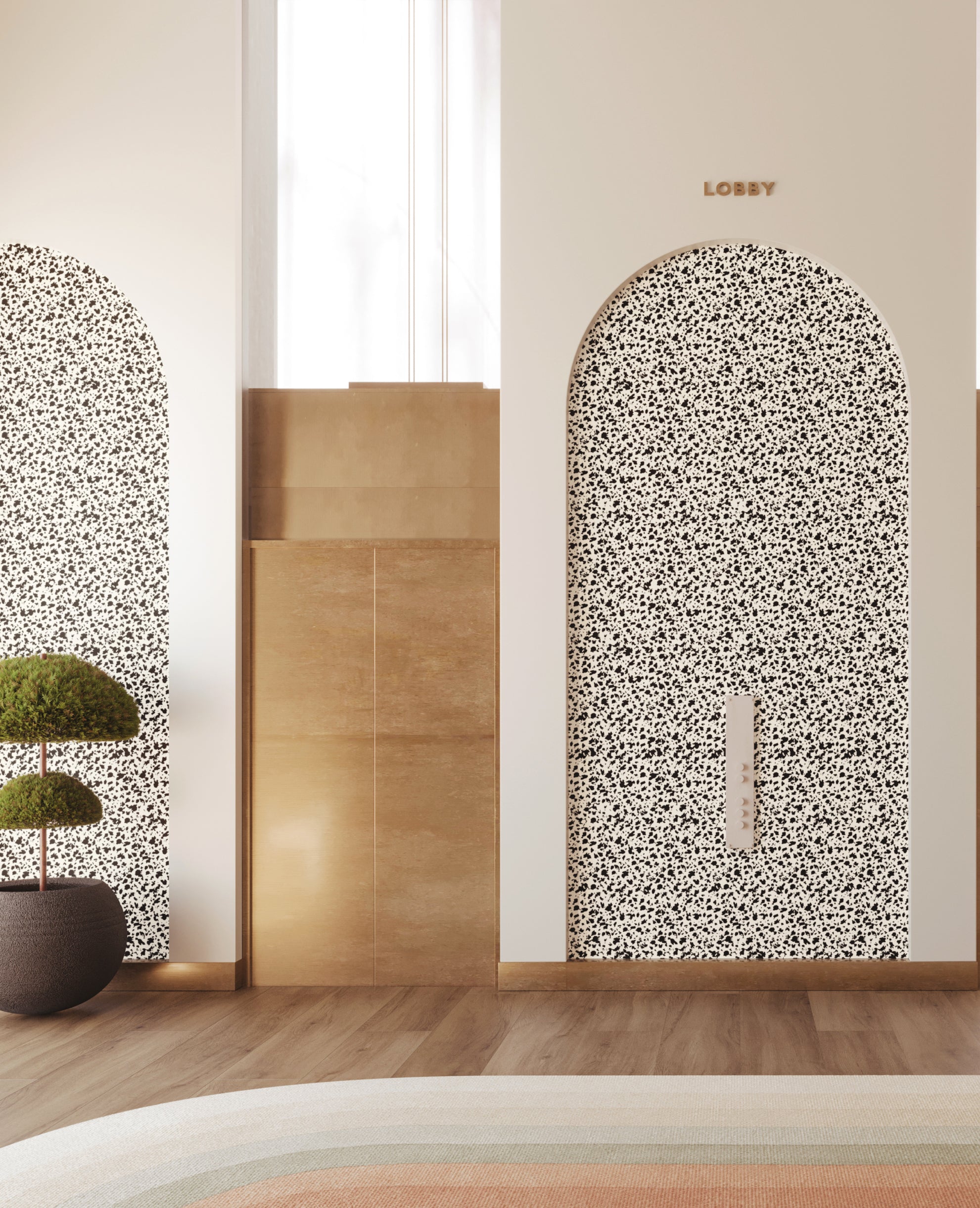 Milano© Wallpaper in Black + Cremé