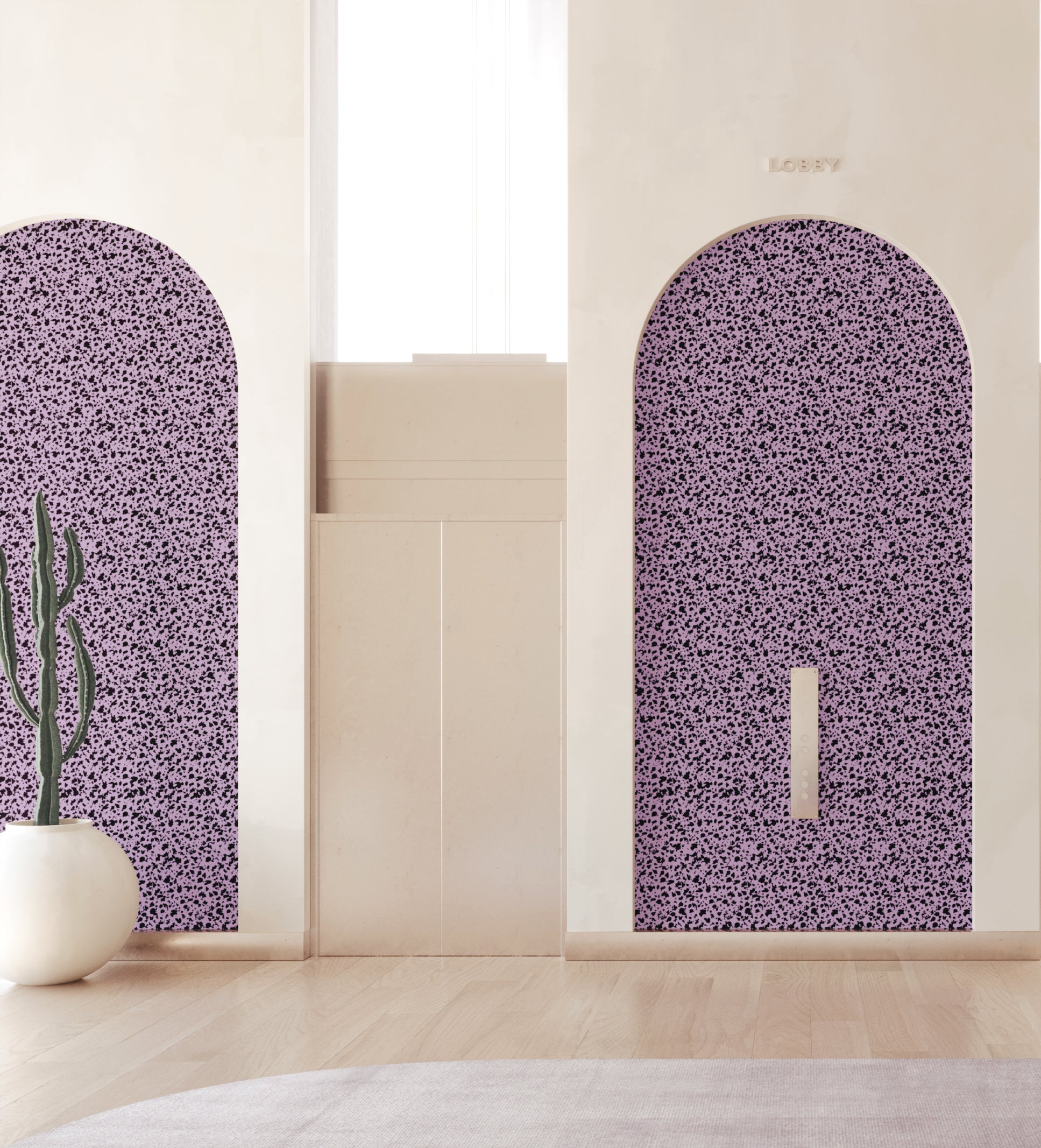 Milano© Wallpaper in Purple Rain + Black