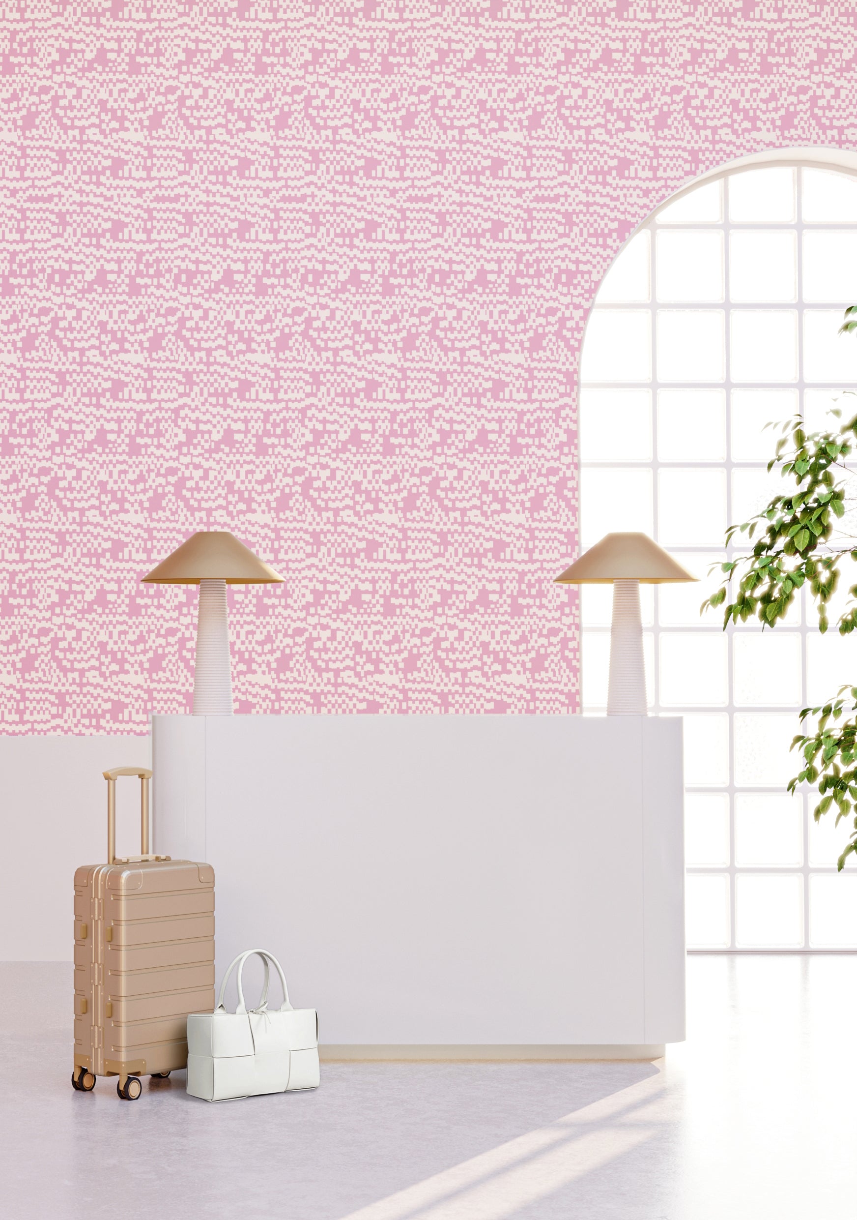 Pixel© Wallpaper in Care Bear + Cremé