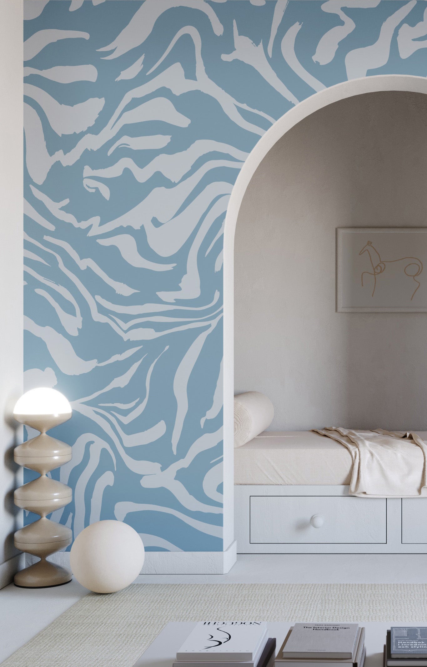 Primal© Mural Wallpaper in Cornflower