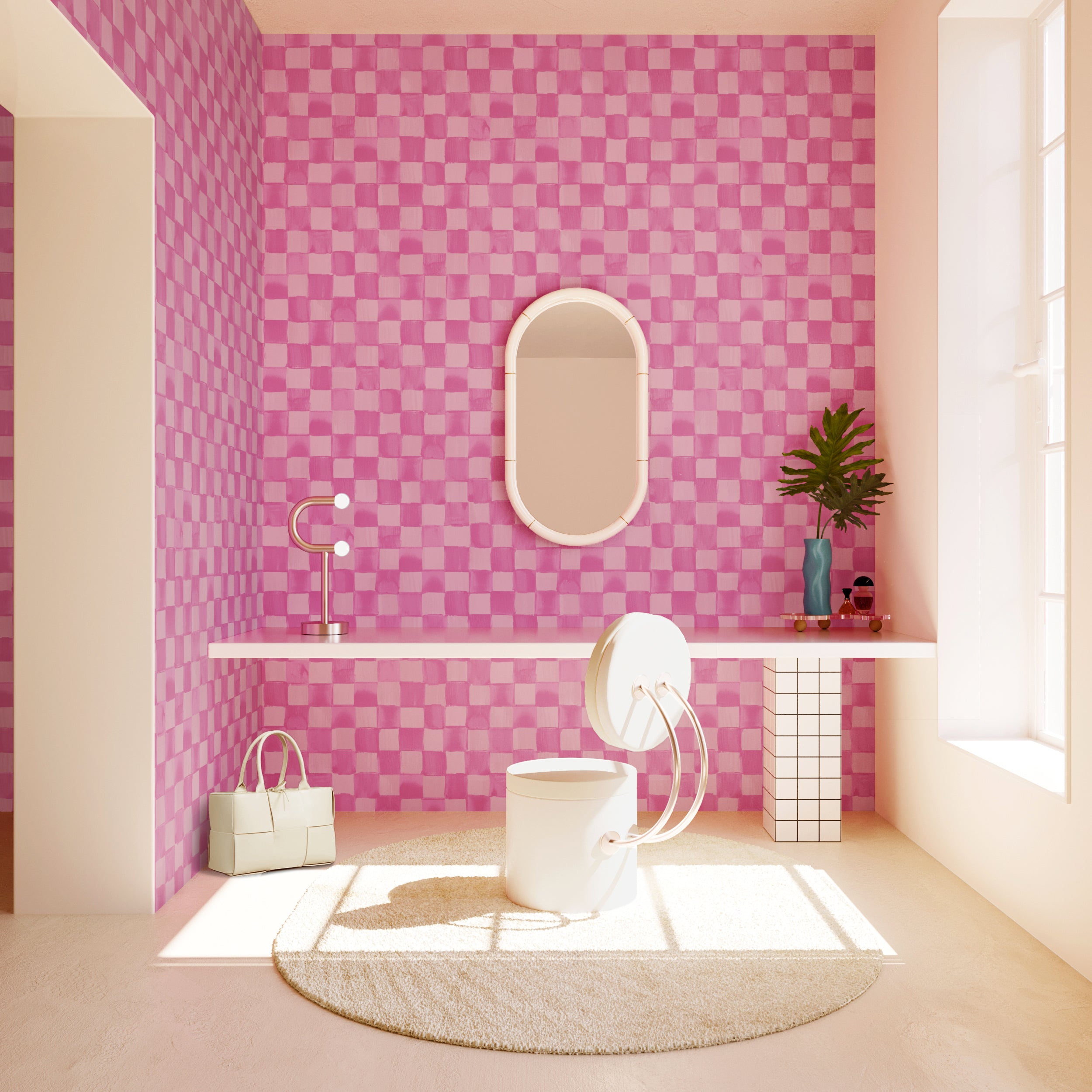 Quadrata© Wallpaper in Pretty in Pink