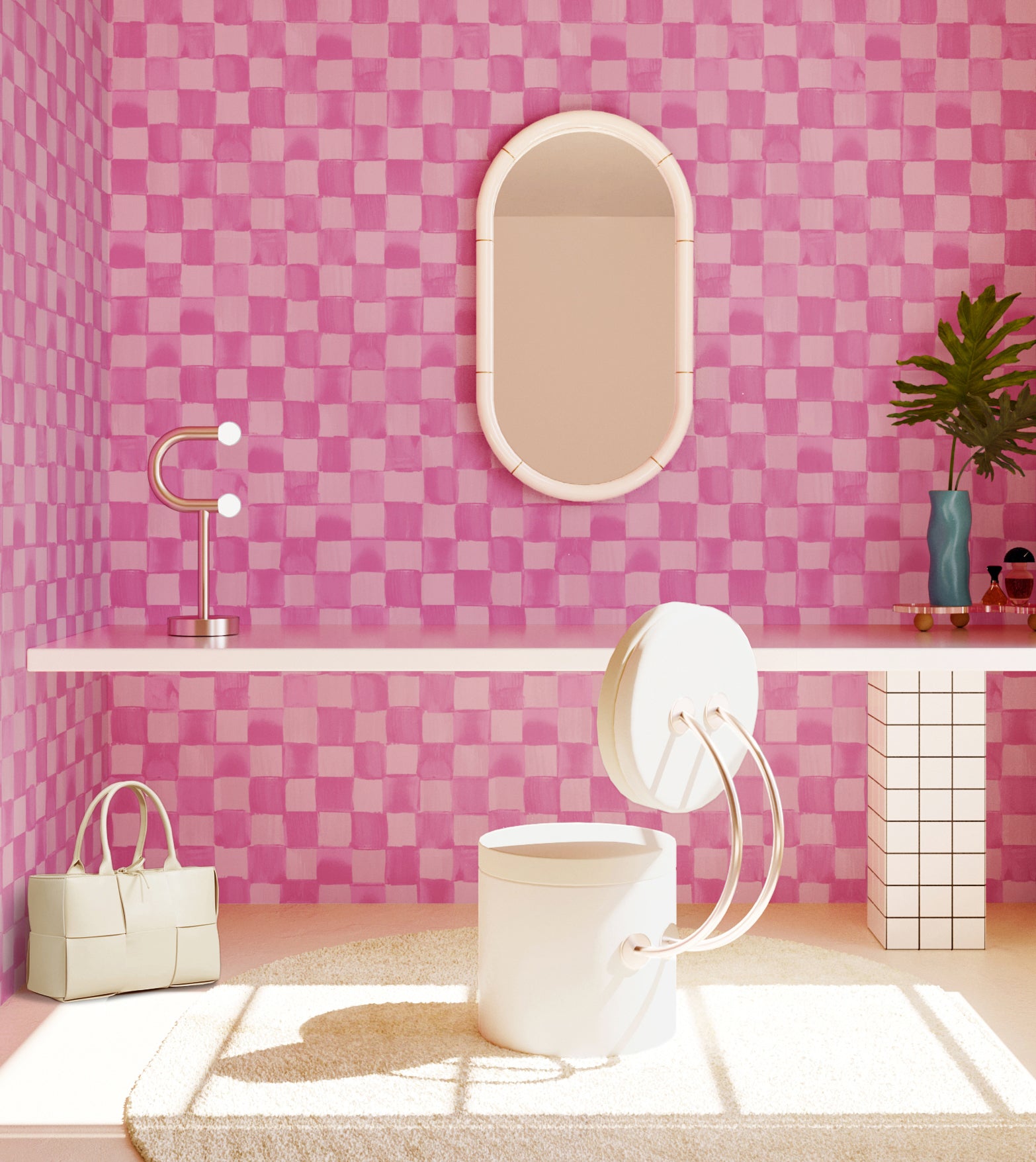 Quadrata© Wallpaper in Pretty in Pink