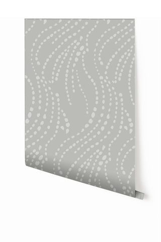 Branding Iron© Wallpaper in Sky Grey