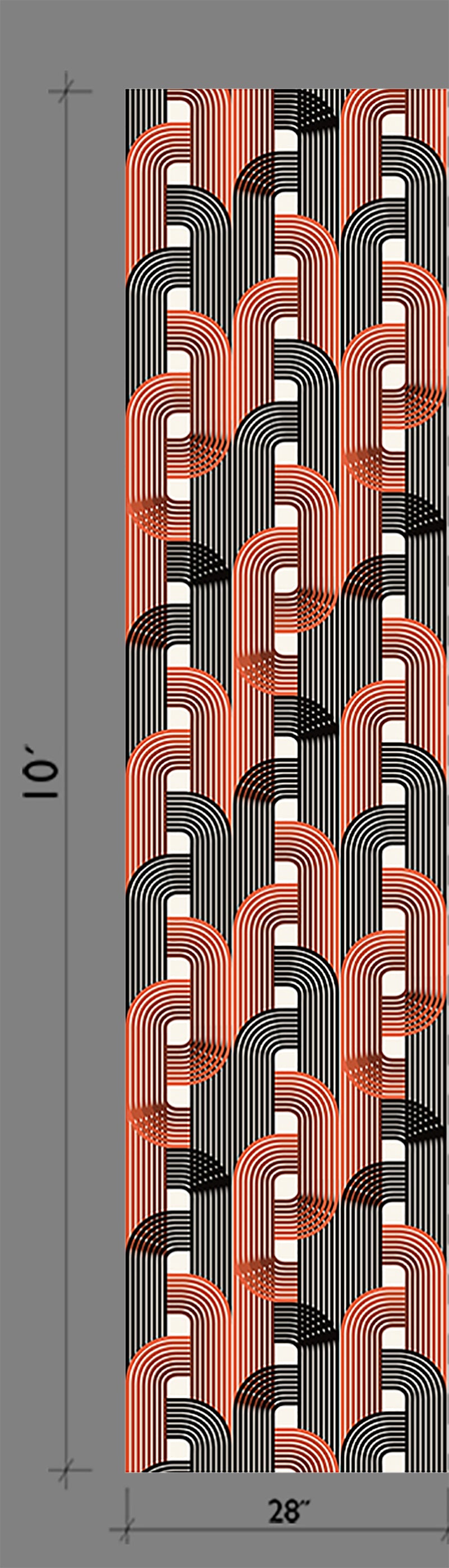 Raceway© Wallpaper in Burnt Orange