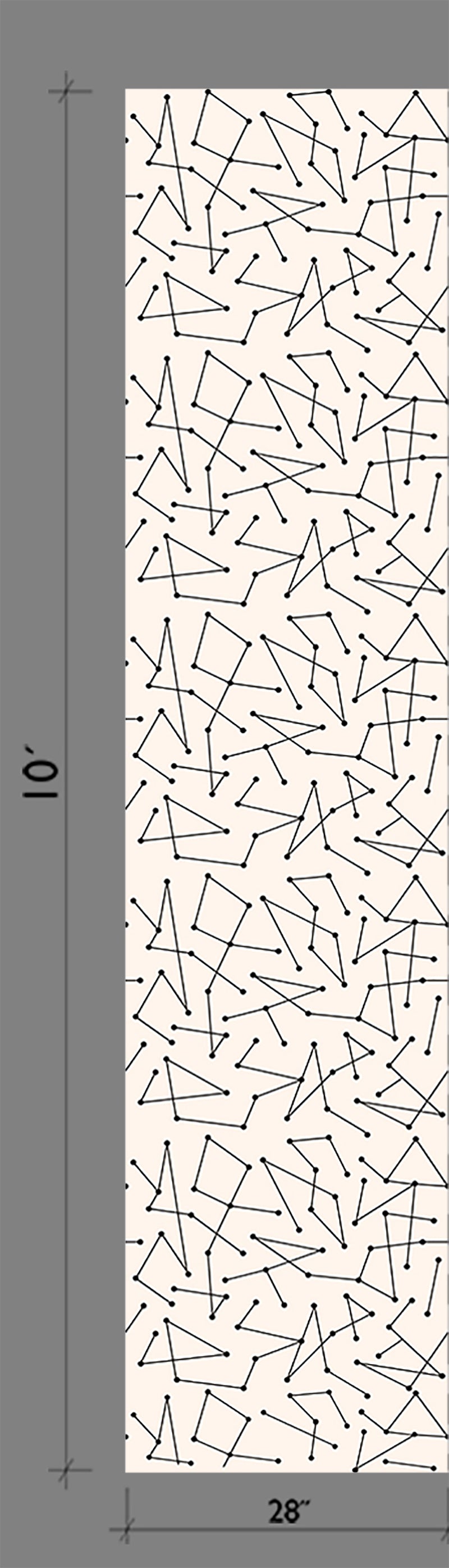 Dot to Dot© Wallpaper in Black + Cremé