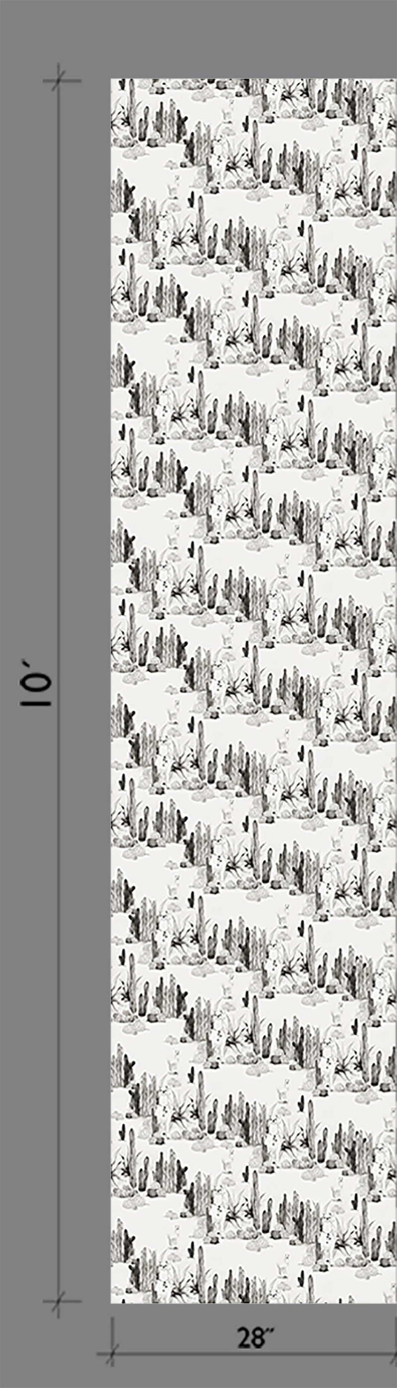 Desert Llama© Wallpaper in Black + White