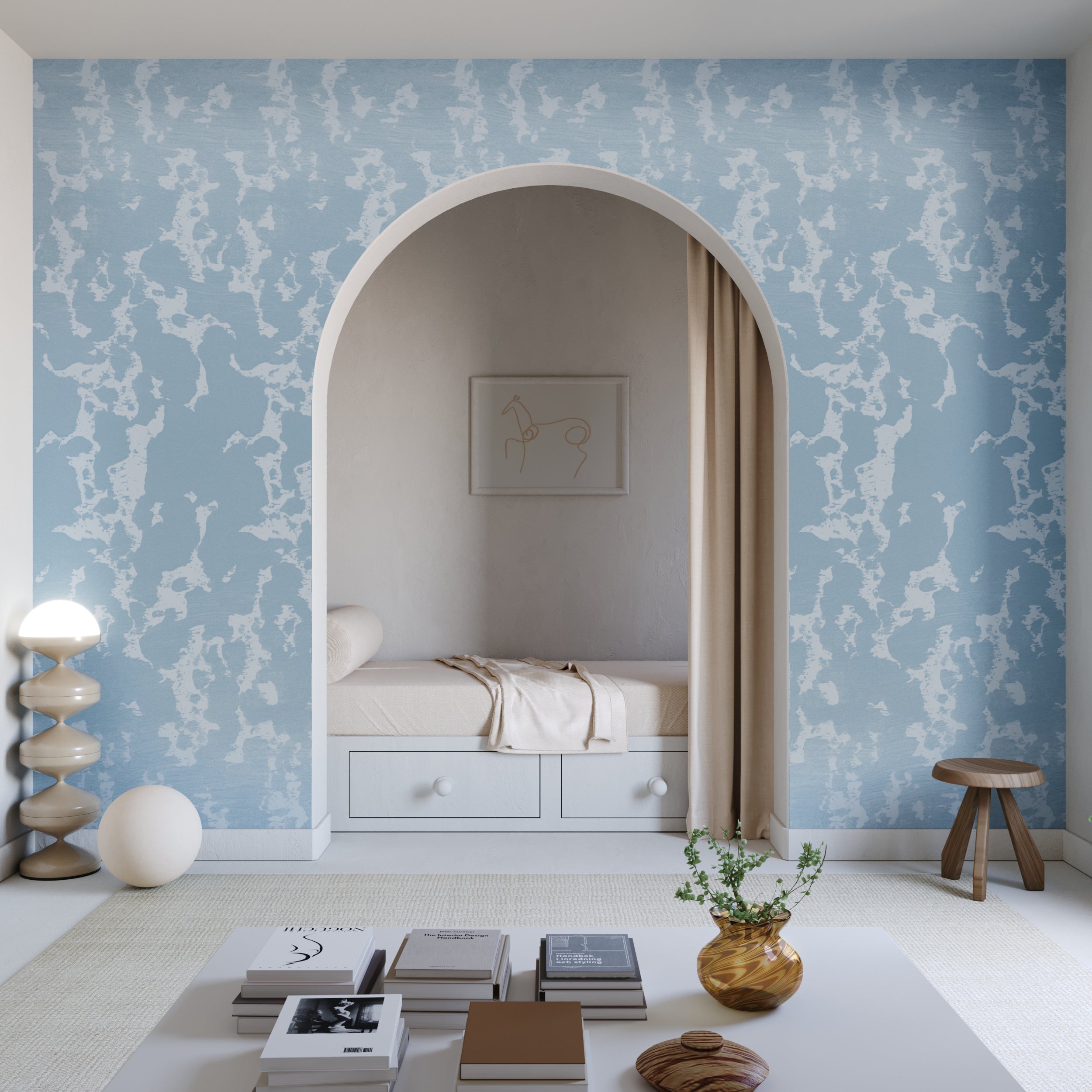 Tumbleweed© Wallpaper in Cornflower