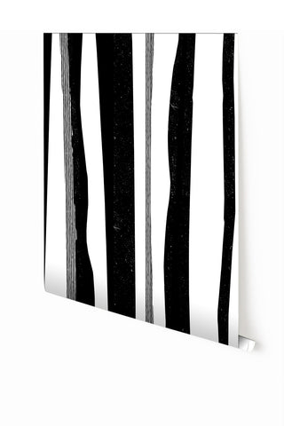 Longitude© Mural Wallpaper in Black+White