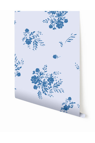 Bloom© Wallpaper in Bleu