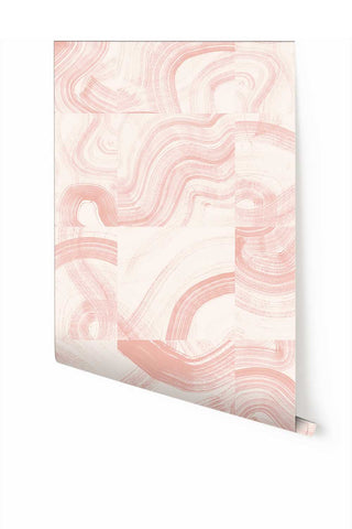 Sediment #3© Mural Wallpaper in Blush