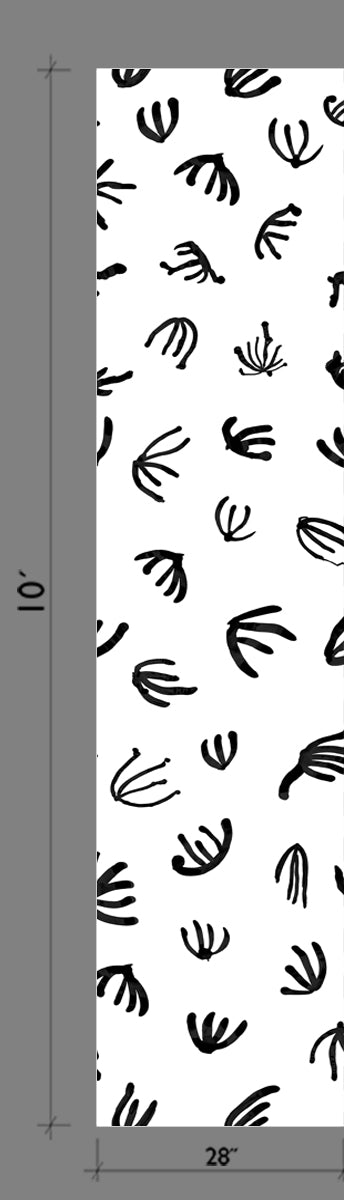 Coral© Wallpaper in Black + White