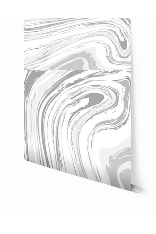 Crystalline© Mural Wallpaper in Grey