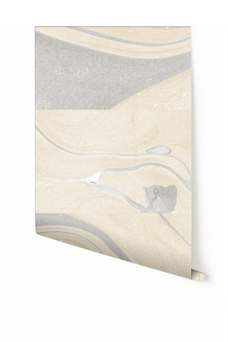 Magma© Mural Wallpaper in Grey + Cremé