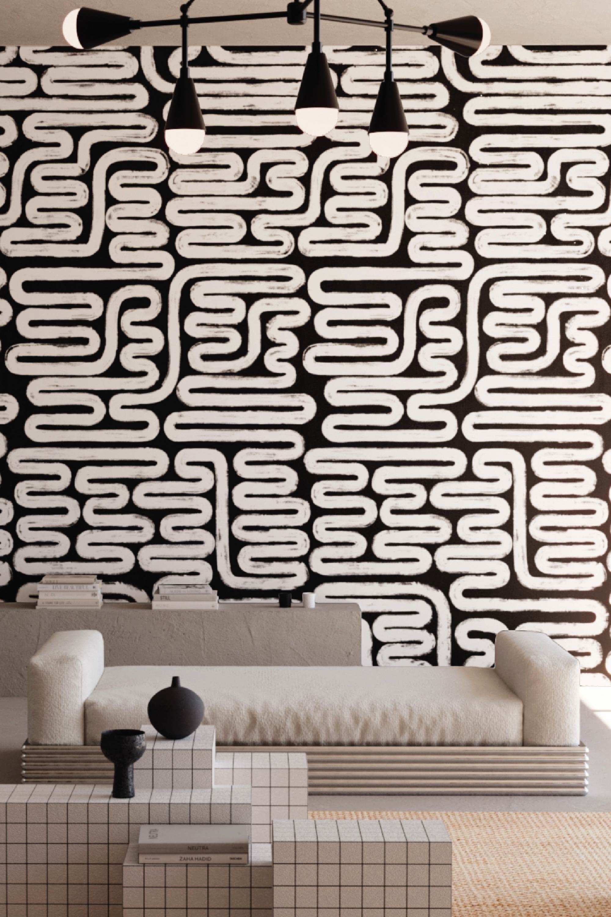 Pac-Man© Wallpaper in Charcoal Black