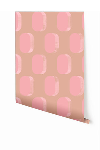Pillbox© Wallpaper in Pink