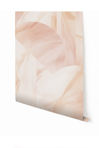 Onyx Rock© Wallpaper in Rose