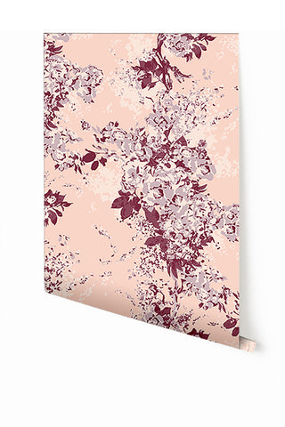Prairie Fleur© Wallpaper in Plum