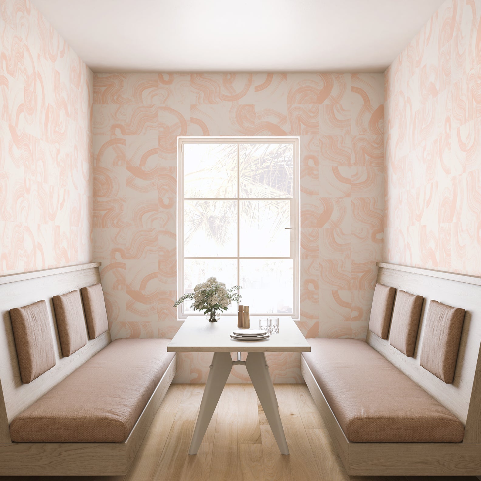 Sediment #3© Wallpaper in Peach