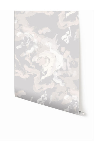 Tempest© Wallpaper in Warm Grey