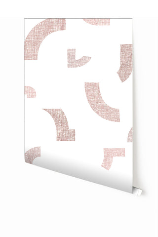 Crosshatch© Wallpaper in Pink